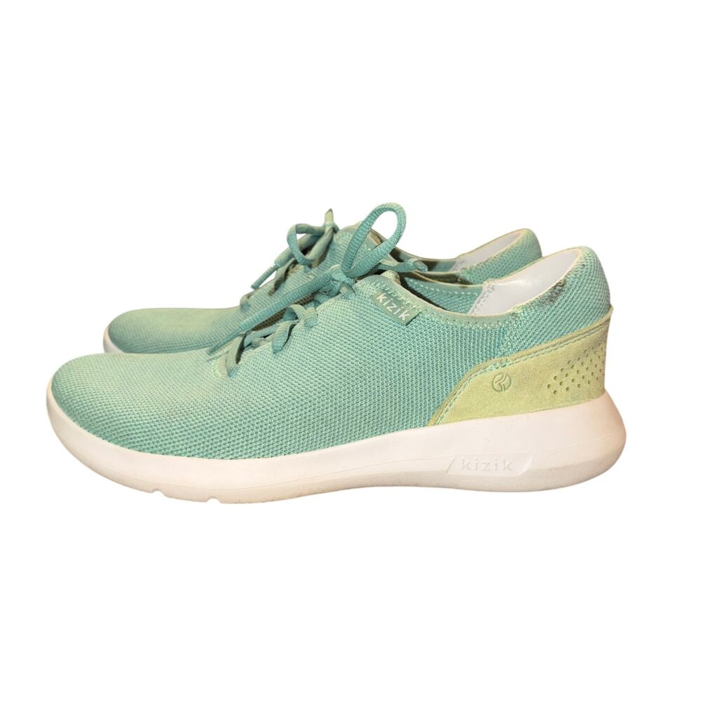 Kizik Madrid Eco Knit Sneakers Women’s Size 7.5 Sage Green Hands Free Shoes